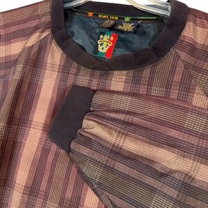 Vintage Sun Ice Mens XL Plaid Pullover Golf Windbreaker Jacket